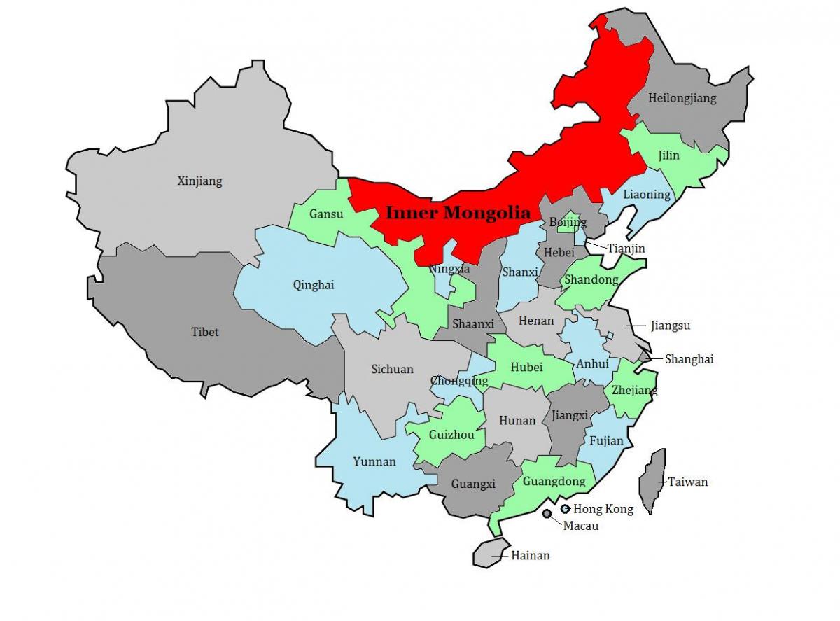 ramani ya mkoa wa Mongolia