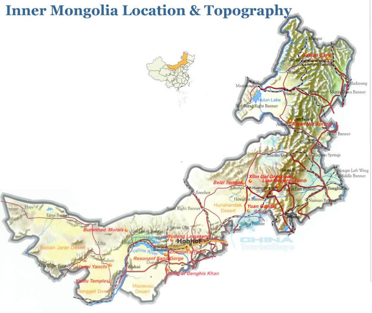 nje Mongolia ramani