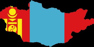 Ramani ya Mongolia bendera